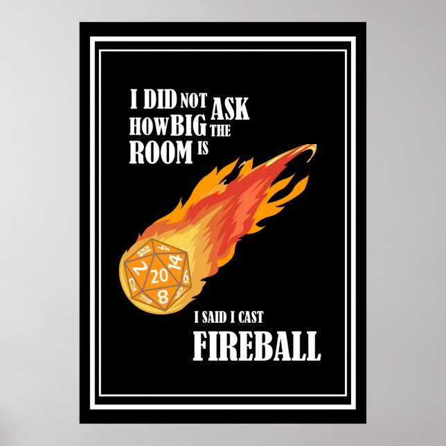 Poster J'ai dit que j'ai joué à Fireball (Devant)