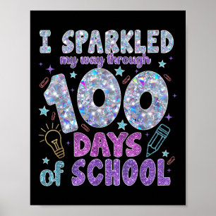Poster J'Ai Éclaté Mon Chemin À Travers 100 Jours D'École