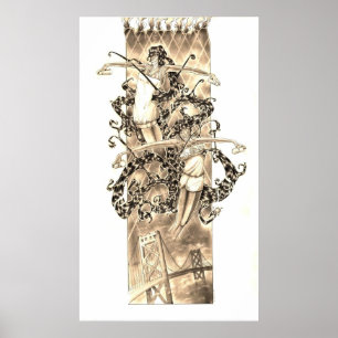 Poster j'ai laissé mon coeur à San Francisco