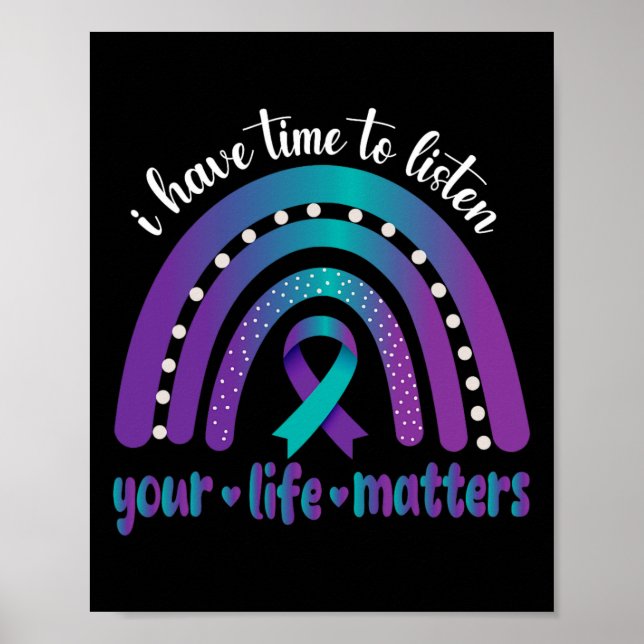 Poster J'Ai Le Temps D'Écouter Sensibilisation Au Suicide (Devant)