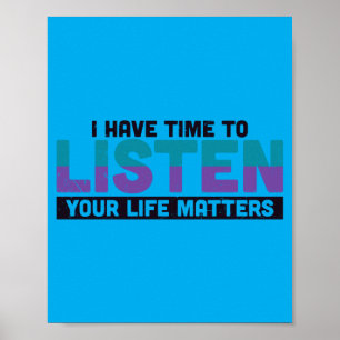 Poster J'ai le temps d'écouter Votre vie compte Sensibili