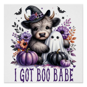 Poster J'Ai Le Thème D'Halloween Boo Babe