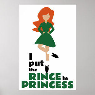 Poster J'ai mis le coing dans la princesse Brown cheveux 