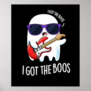 Poster J'Ai Obtenu Boos Funny Music Ghost Pun Dark BG