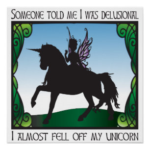 Poster J'Ai Presque Détruit Ma licorne
