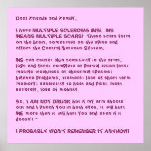 Poster J'ai SCLEROS MULTIPLE…