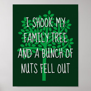 Poster J'ai secoué mon arbre généalogique et un groupe