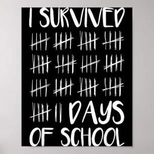 Poster J'ai survécu 67 jours d'école drôle 67 mème total