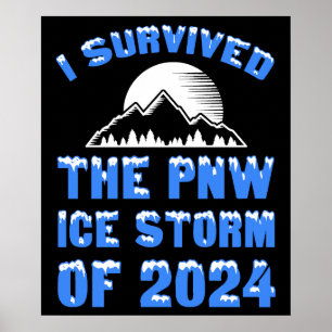 Poster J'Ai Survécu À La Tempête De Glace De 2024 De La G