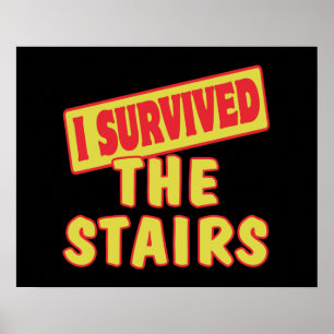 POSTER J'AI SURVÉCU À L'ESCALIER