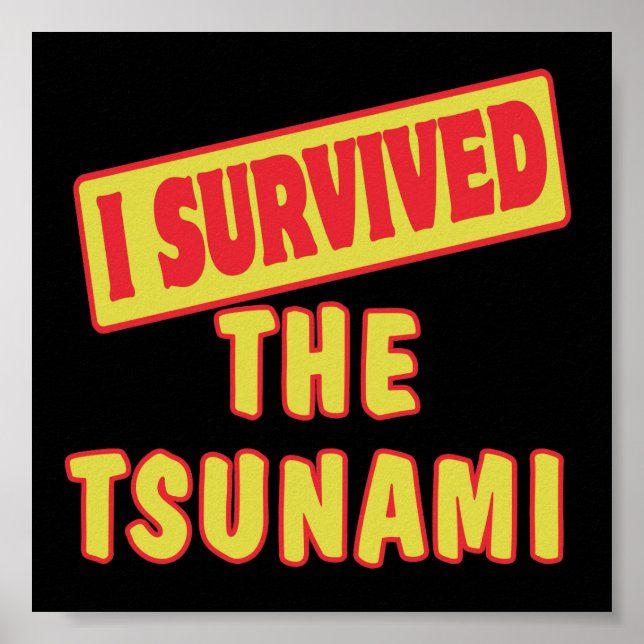 POSTER J'AI SURVÉCU AU TSUNAMI (Devant)