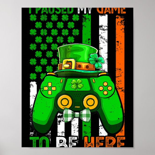 Poster J'Ai Suspendu Mon Jeu À Être Ici Jeu Vidéo Drapeau (Devant)