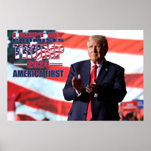 Poster J'ai tenu mes promesses Trump 2024
