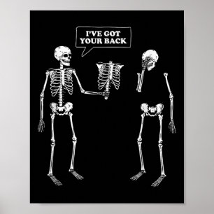 Poster J'Ai Ton Dos _ Drôle Pun Skeleton