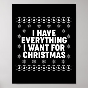 Poster J'ai tout ce que je veux pour Noël Matching Co