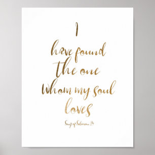Poster J'Ai Trouvé Un Mariage Signer La Bible Verse