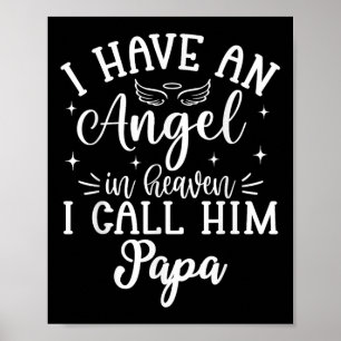 Poster J'Ai Un Ange Au Ciel Et Je L'Appelle Papa