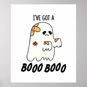 Poster J'ai un Boo Boo FunnyHalloween Ghost Pun