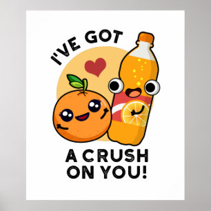 Poster J'Ai Un Brouillard Sur Vous Drôle Pun Orange