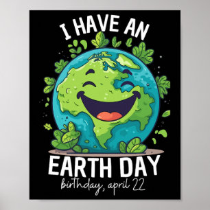 Poster J'Ai Un Jour des terres Anniversaire Fête Enfants