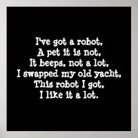 J'ai un robot. Poésie.