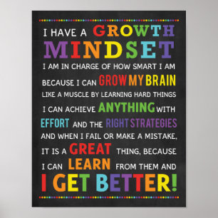 Poster J'Ai Une Salle De Classe D'Esprit Croissance