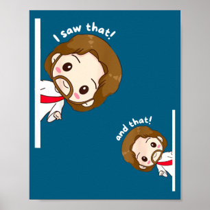 Poster J'ai vu ce Karma Jésus drôle Citation Citation Mem