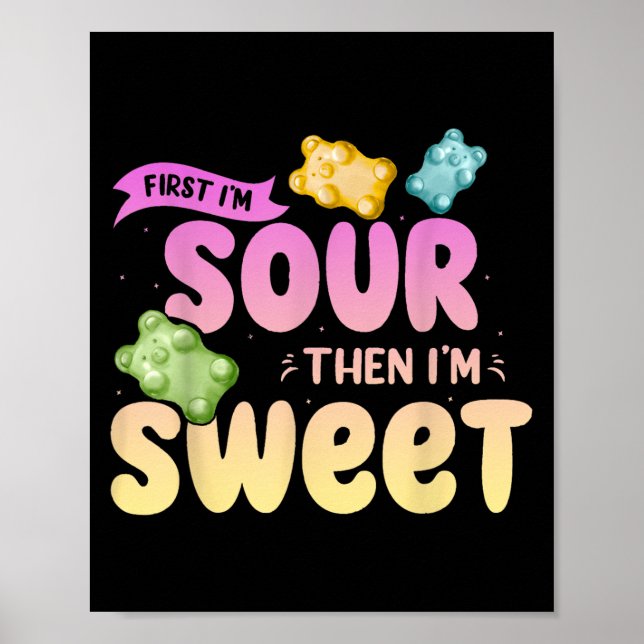 Poster J'Aime Alors Je Suis Douce Funny Candy Patch Sweet (Devant)