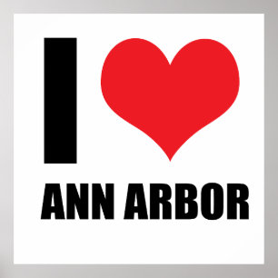 Poster J'aime Ann Arbor