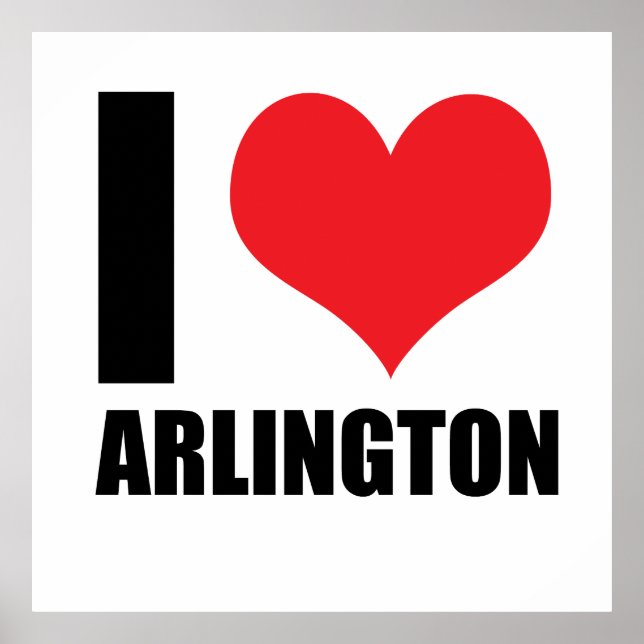 Poster J'aime Arlington (Devant)