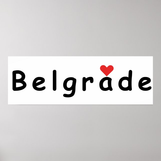 Poster J'aime Belgrade (Devant)