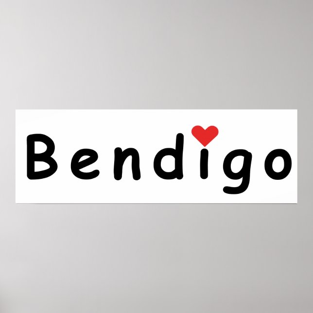 Poster J'aime Bendigo (Devant)