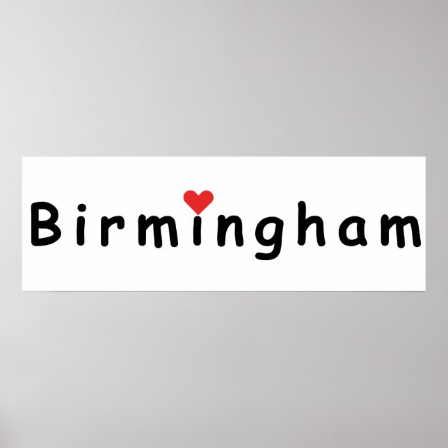 Poster J'aime Birmingham (Devant)