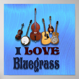 POSTER J'AIME BLUEGRASS -POSTER