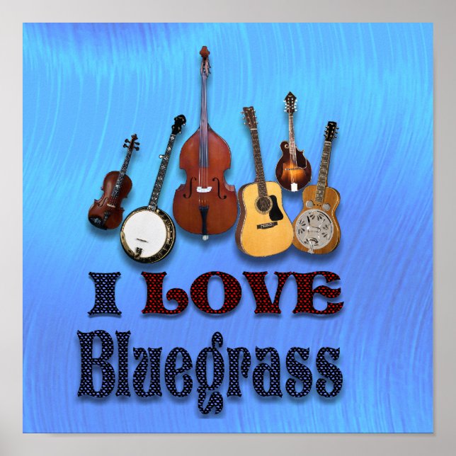 POSTER J'AIME BLUEGRASS -POSTER (Devant)