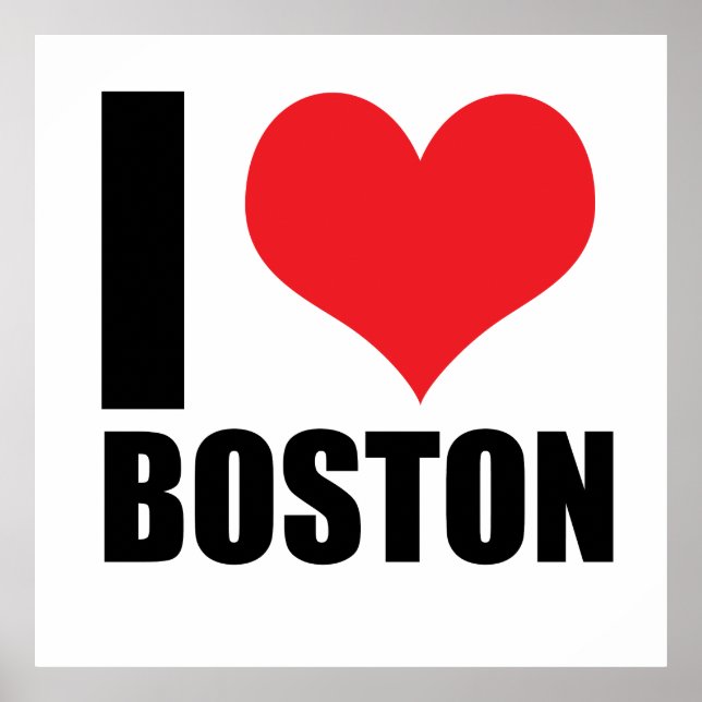 Poster J'aime Boston (Devant)