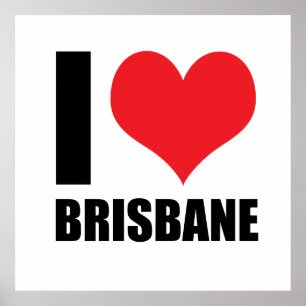 Poster J'aime Brisbane