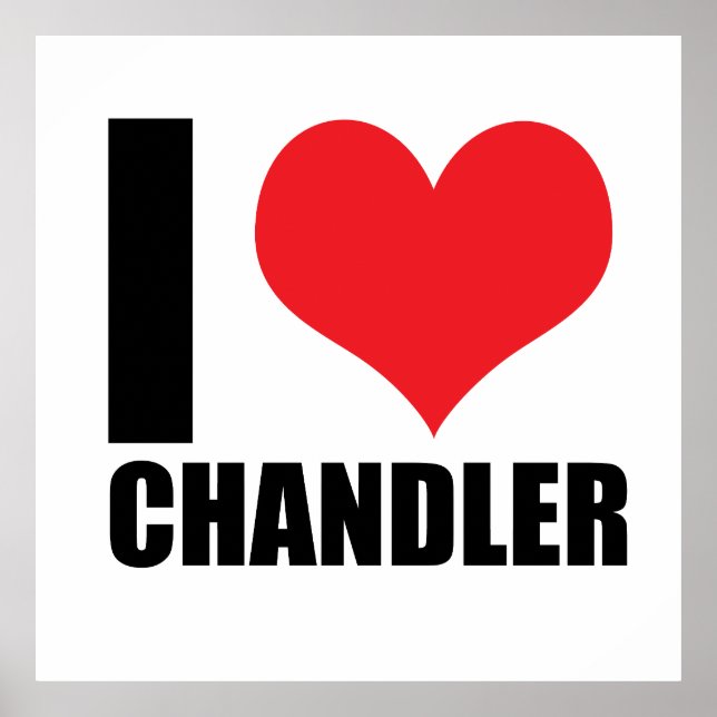 Poster J'aime Chandler (Devant)