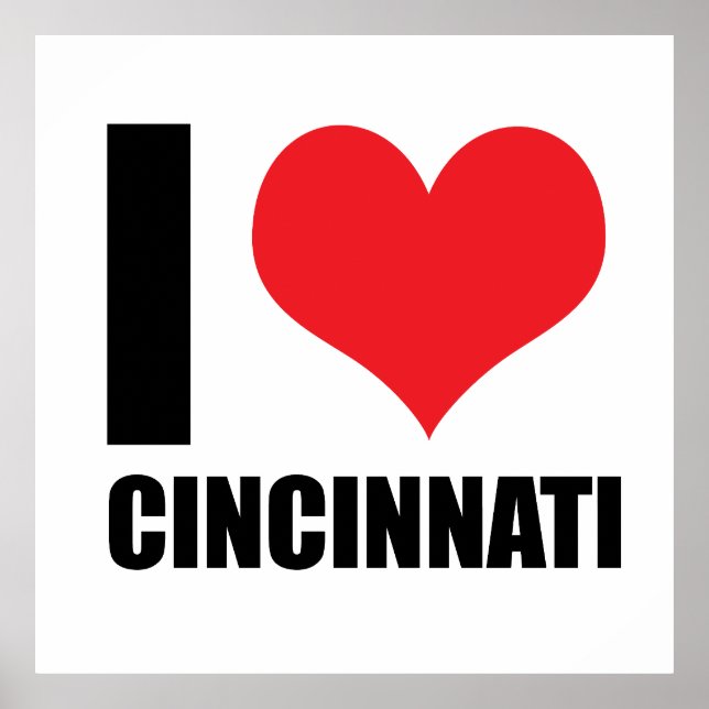 Poster J'aime Cincinnati (Devant)