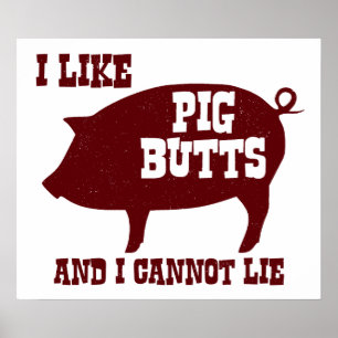 Poster J'aime des bouts de porc et je ne peux pas me