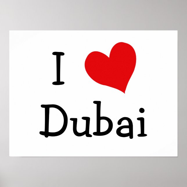 Poster J'aime Dubaï (Devant)