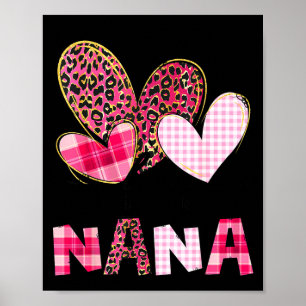 Poster J'aime être appelée nana grand-mère valentine mère