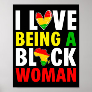 Poster J'aime être une femme noire Mois de l'histoire des