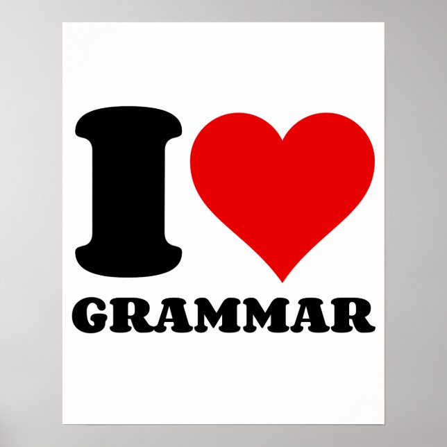 POSTER J'AIME GRAMMAR (Devant)
