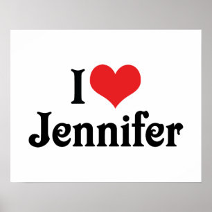 Poster J'aime Jennifer