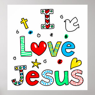 Poster J'aime Jésus