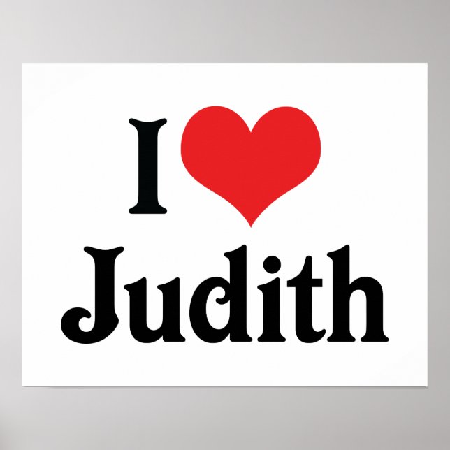 Poster J'aime Judith (Devant)
