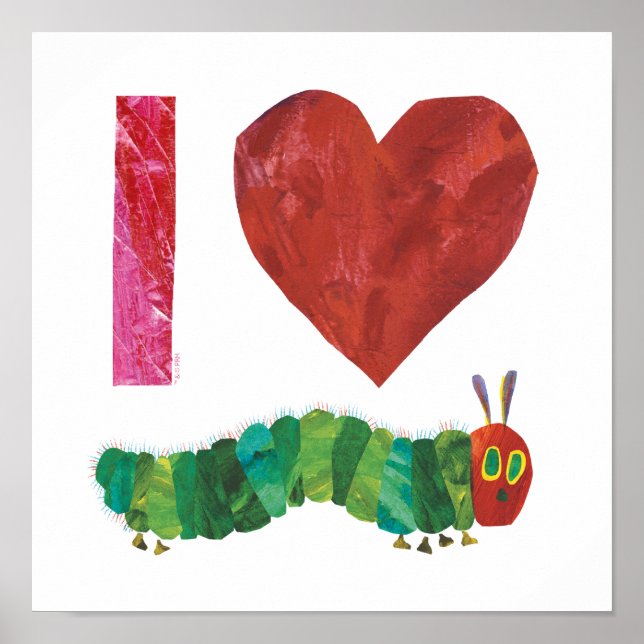 Poster J'Aime La Caterpillar Très Affamée (Devant)