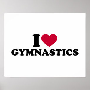 Poster J'aime la gymnastique