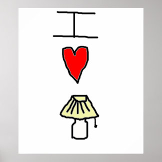 Poster J'aime la lampe